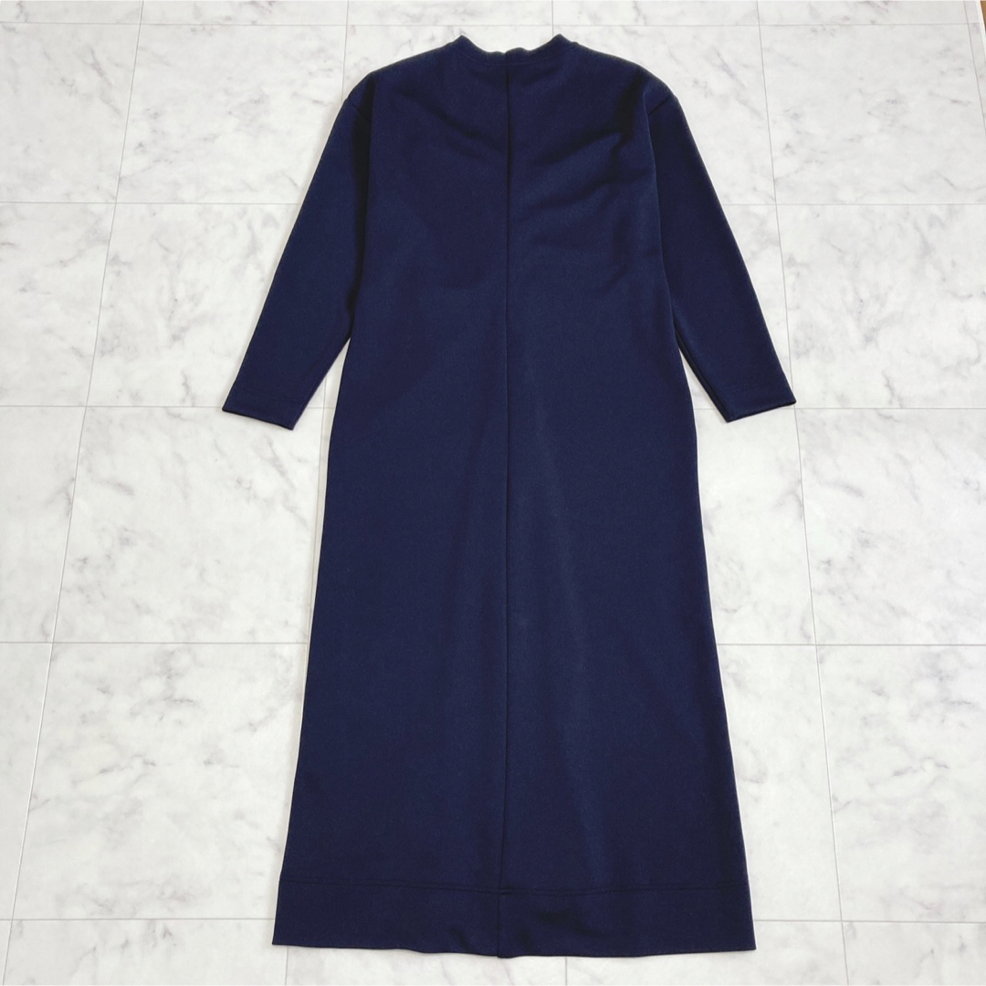 LANVIN en Bleu 定価2.3万 フロントギャザーワンピース ネイビー 8