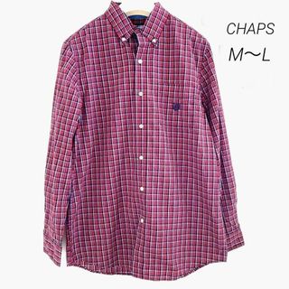 チャップス(CHAPS)のCHAPS チャップス　長袖チェック柄 ボタンダウンシャツM~L相当 ラルフ(シャツ)