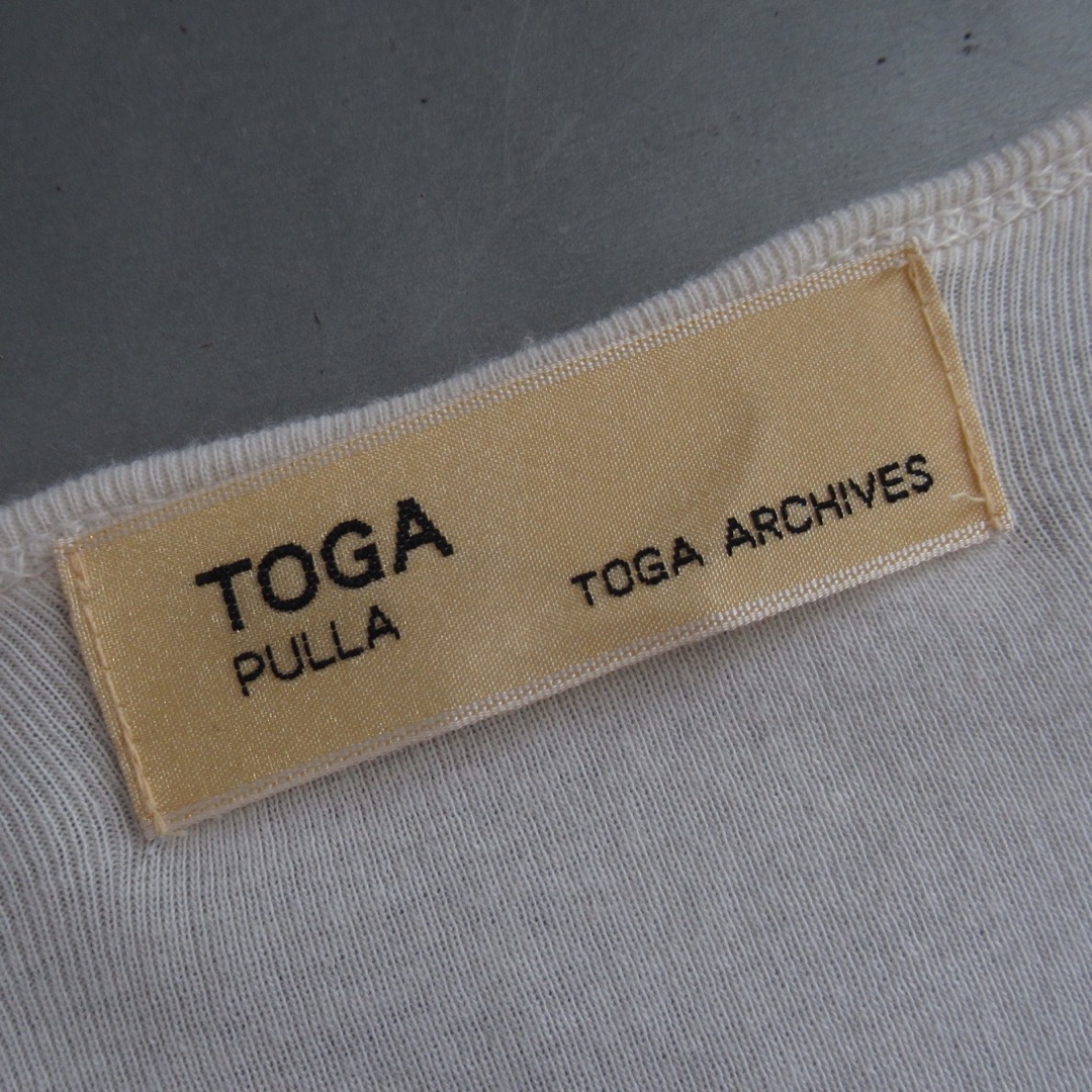 TOGA PULLA ジャージー ロング カットソー ホワイト シャツ M 白 7