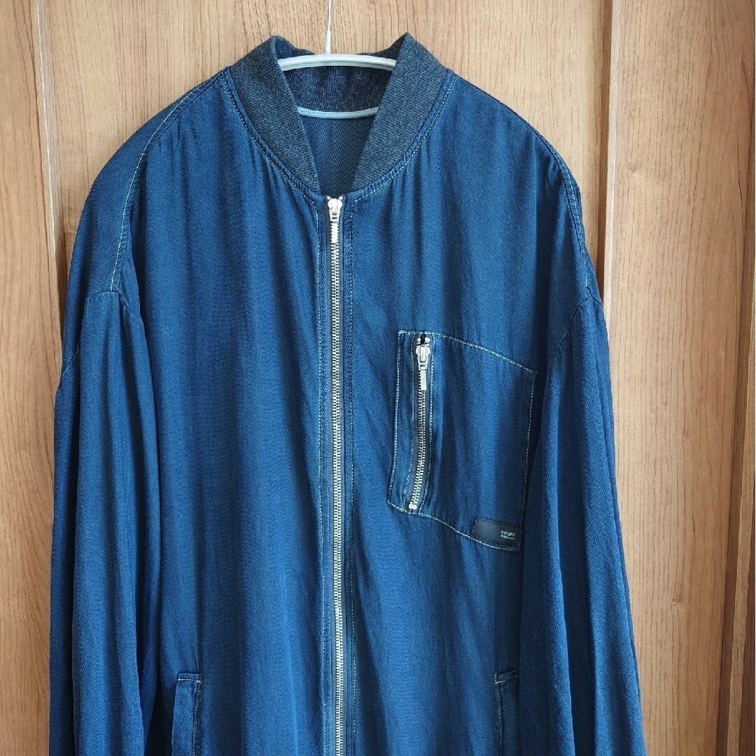 ayane アヤン テンセルデニムロング MA-1ネイビー レディースのジャケット/アウター(その他)の商品写真
