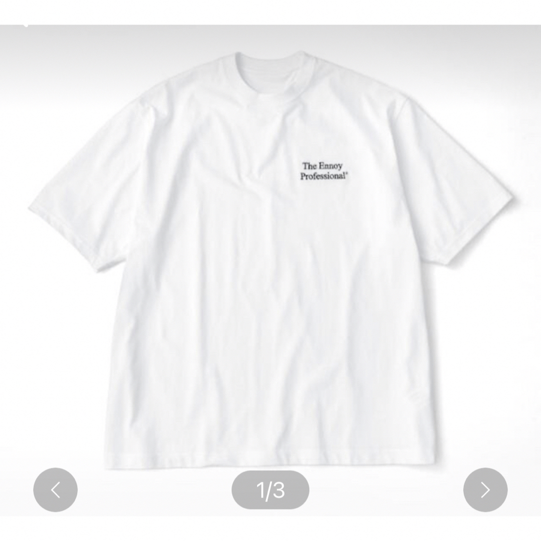 エンノイ　ennoy Tシャツ　ホワイト×ブラック　XL