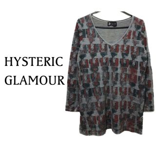 ヒステリックグラマー(HYSTERIC GLAMOUR)のヒステリックグラマー【美品】自由の女神 Vネック 長袖 ニット(ニット/セーター)