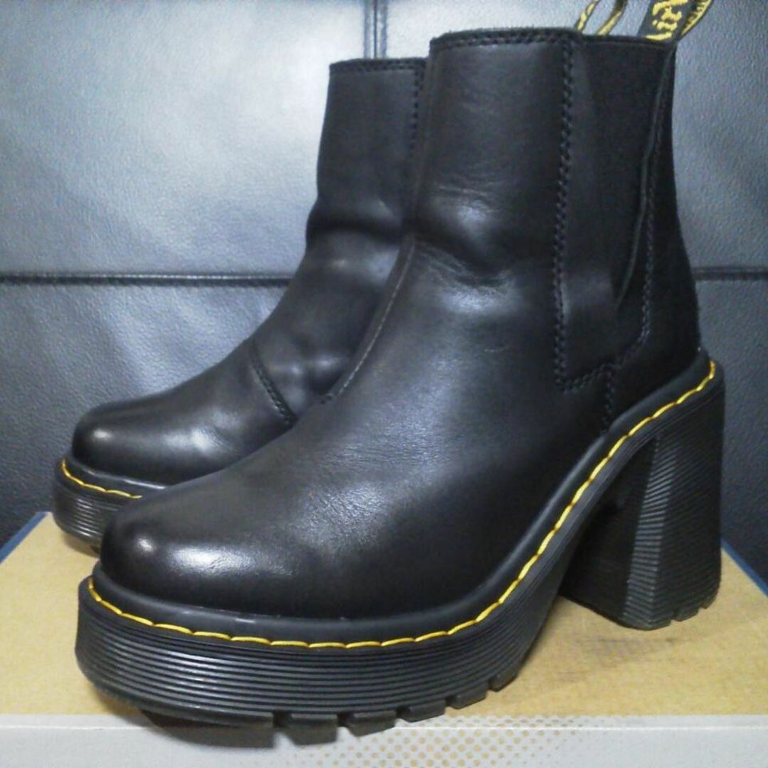 Dr.Martens SPENCE UK3 黒 厚底 チェルシー ヒールブーツ