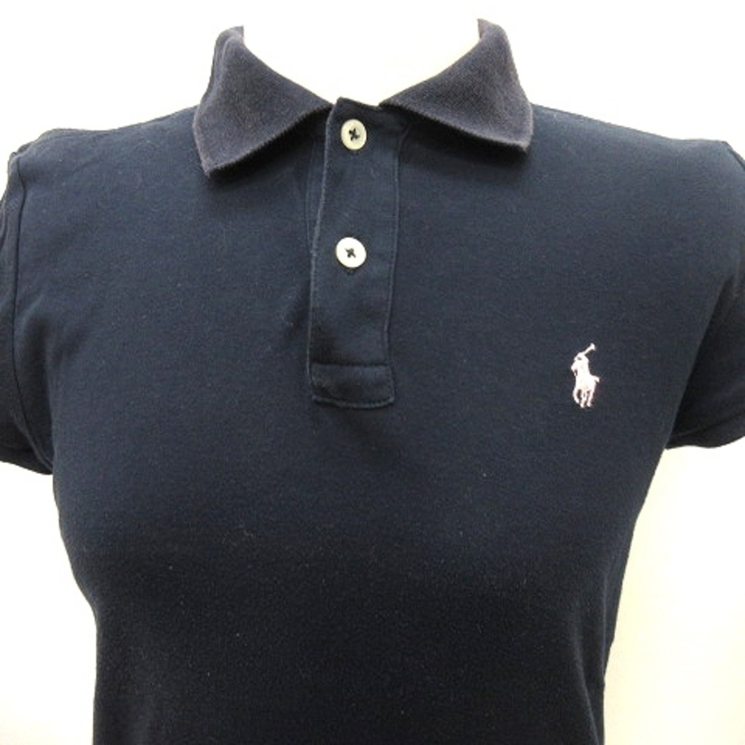 Ralph Lauren(ラルフローレン)のラルフローレン ポロシャツ 半袖 国内正規 ロゴ刺繍 ポニー コットン 紺 M レディースのトップス(ポロシャツ)の商品写真