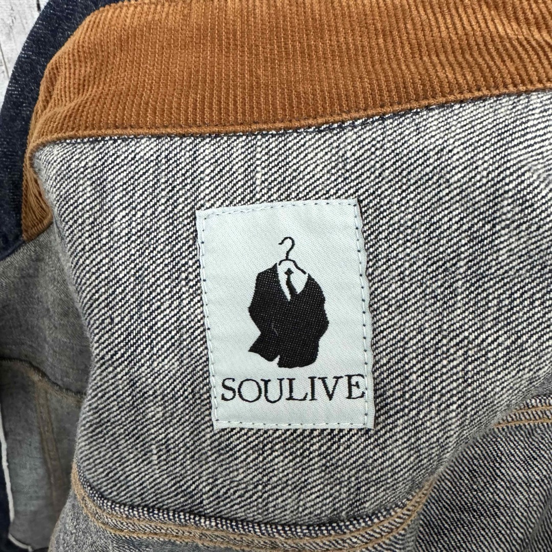 SOULIVE - 美品!SOULIVE コーデュロイ切り替えデニムジャケット SOULIVE - 美品!SOULIVE コーデュロイ切り替えデニムジャケット