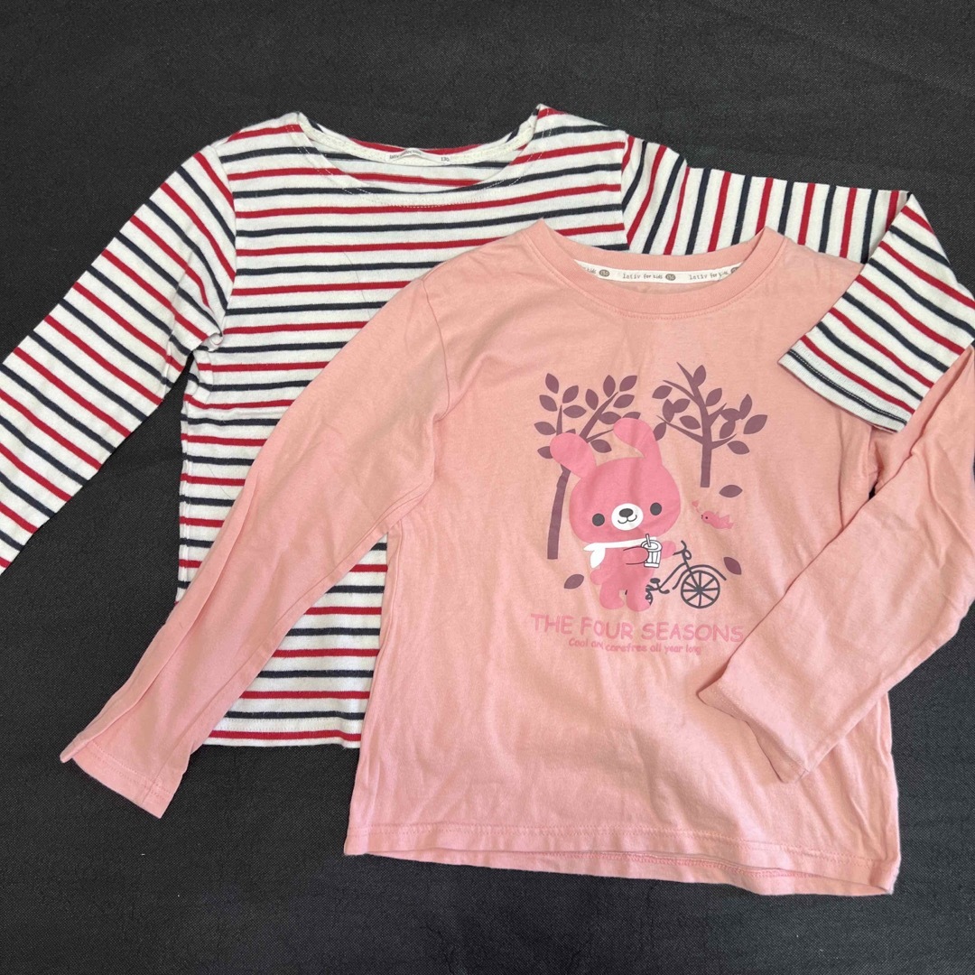 長袖Tシャツ2枚　130cm キッズ/ベビー/マタニティのキッズ服女の子用(90cm~)(Tシャツ/カットソー)の商品写真