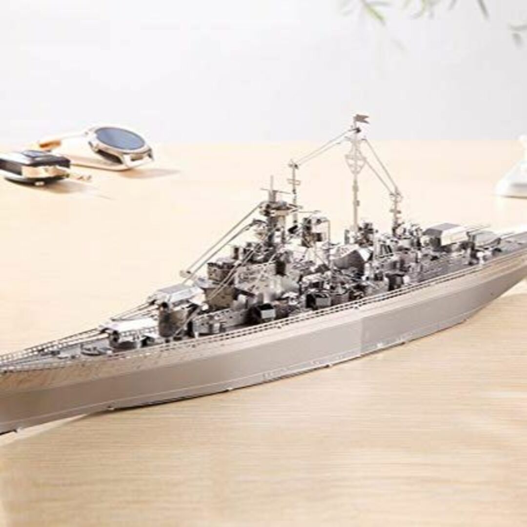 【スタイル:ビスマルク戦艦】Piececool 3d立体パズル メタリックナノパ