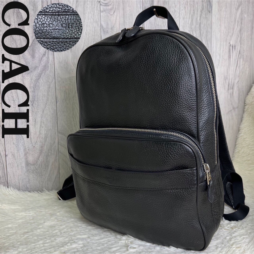 人気♡COACH コーチ レザー リュック バックパック ブラック-