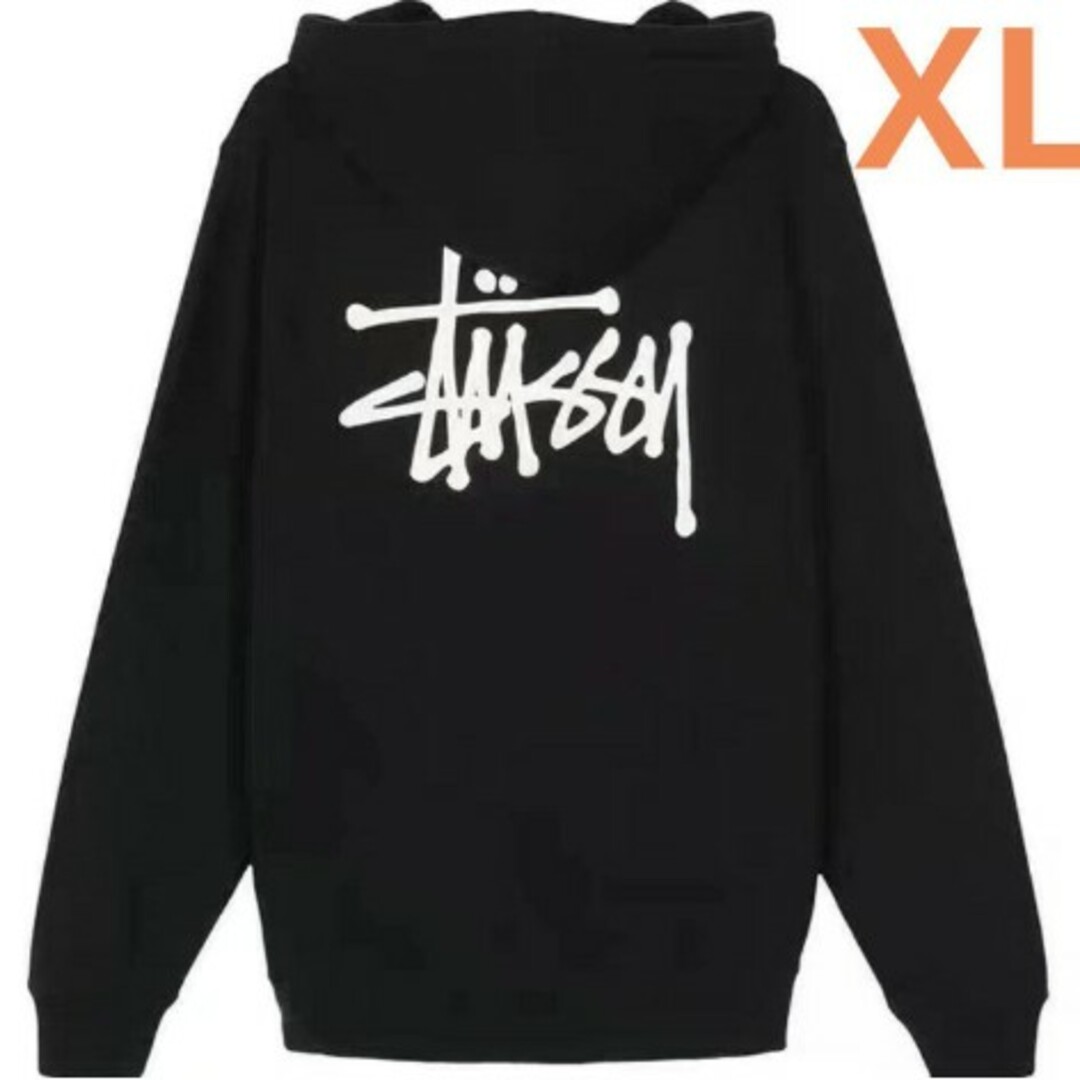 ステューシー stussy ベーシック パーカー ブラック XLサイズ