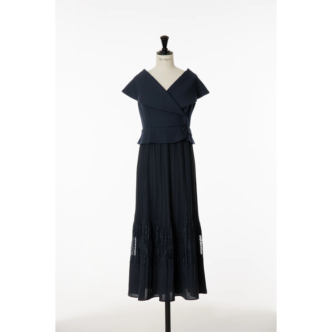 Herlipto  Siena Big Collar Pleated Dress