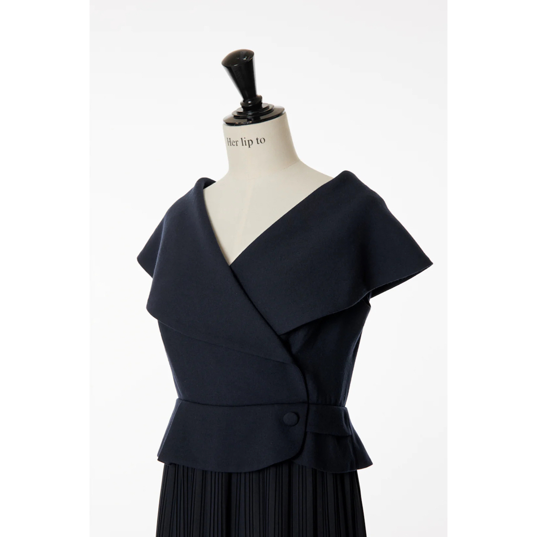 Herlipto  Siena Big Collar Pleated Dress