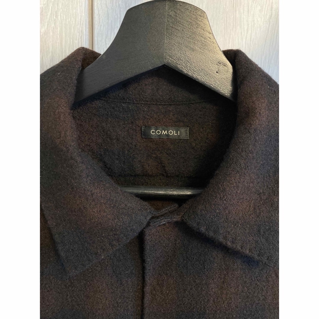 HM様専用】COMOLI ウールチェックオープンカラーシャツ サイズ3 HM様専用】COMOLI ウールチェックオープンカラーシャツ サイズ3