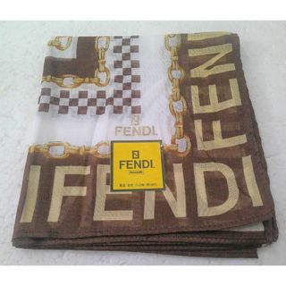 フェンディ(FENDI)の★未使用 美品 FENDI フェンディ ハンカチ 綿100％ 46×46cm★(ハンカチ)