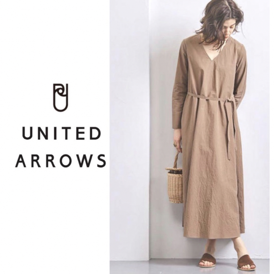 UNITED ARROWS UWCS C Vネック ロングワンピース