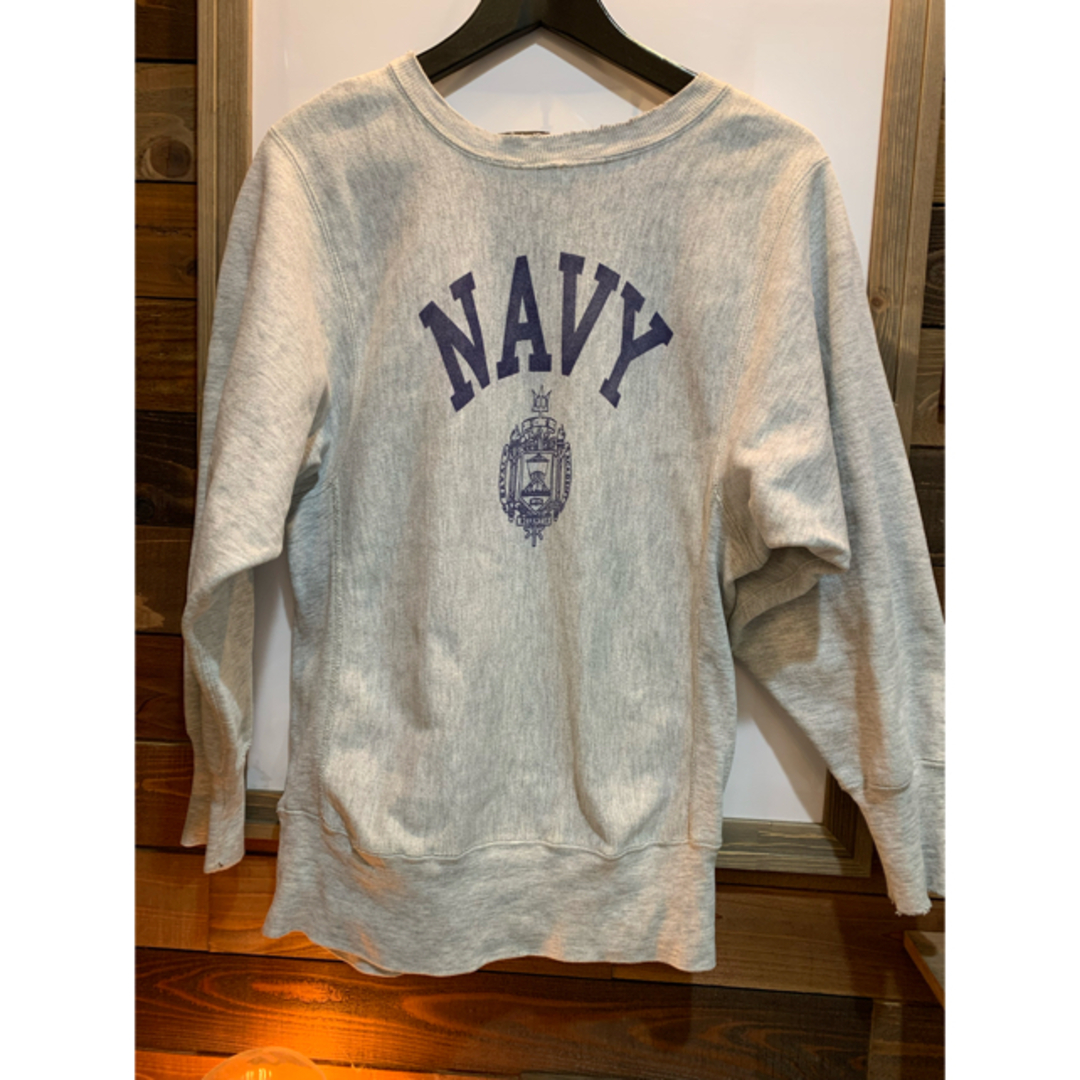 チャンピオン NAVY リバースウィーブ スウェット 90s 染み込み　プリント