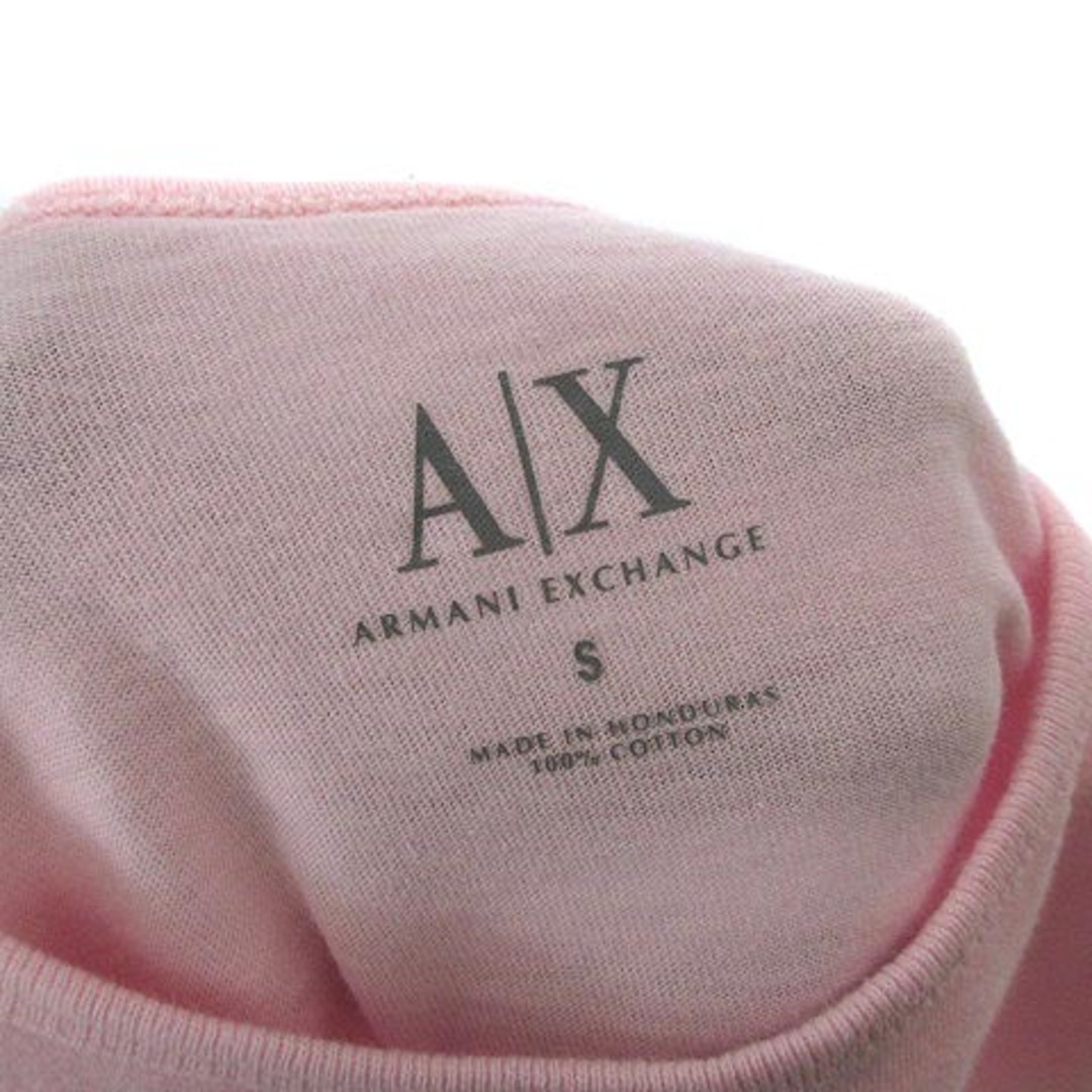 ARMANI EXCHANGE(アルマーニエクスチェンジ)のアルマーニエクスチェンジ Tシャツ カットソー 半袖 ロゴ プリント ピンク S レディースのトップス(Tシャツ(半袖/袖なし))の商品写真