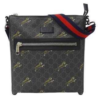 グッチ(Gucci)のグッチ GUCCI バッグ メンズ ブランド GGスプリーム ショルダーバッグ  ブラック 474137 タイガー 斜めがけ カジュアル おしゃれ トラ おでかけ 【中古】(ショルダーバッグ)