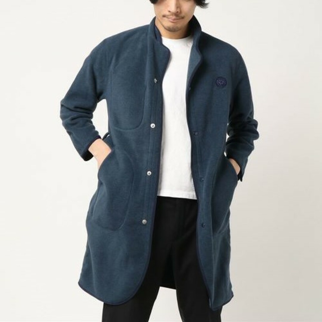 Porter Classic ポータークラシック 日本製 FLEECE GOWN COAT フリースガウンコート L NAVY  アウター【中古】【Porter Classic】