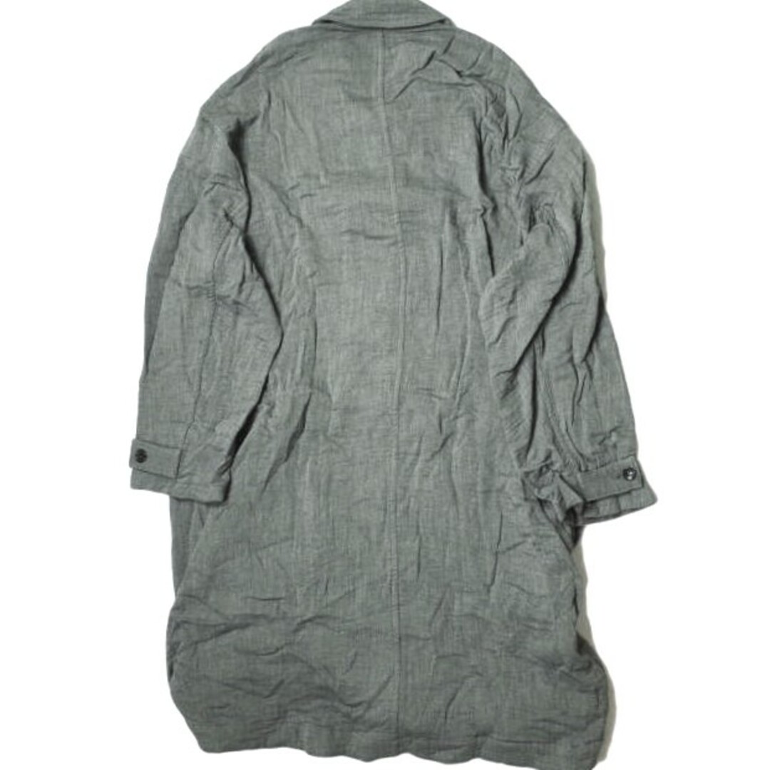 Graphpaper グラフペーパー 日本製 Gauze Oversized Soutien Collar Coat ガーゼオーバーサイズステンカラーコート GU191-10038 2 D.GRAY アウター【新古品】【中古】【Graphpaper】 メンズのジャケット/アウター(ステンカラーコート)の商品写真