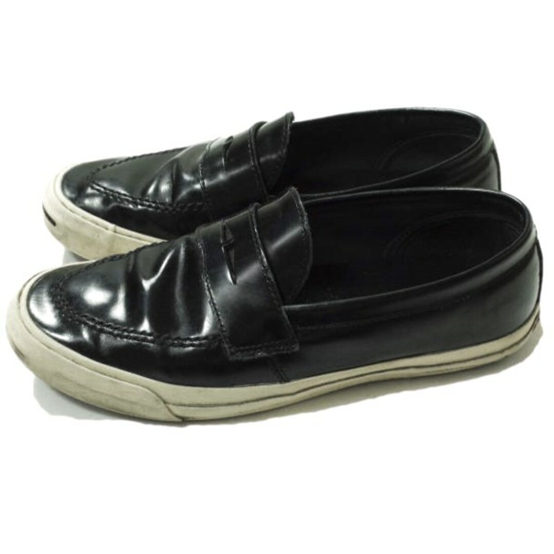 CONVERSE(コンバース)のCONVERSE コンバース JACK PURCELL LOAFER RH ジャックパーセル ローファー 1SD317 US8.5(27cm) ブラック エナメル パテントレザー スニーカー シューズ【中古】【CONVERSE】 メンズの靴/シューズ(スニーカー)の商品写真