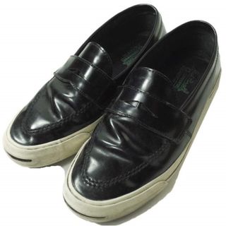 コンバース(CONVERSE)のCONVERSE コンバース JACK PURCELL LOAFER RH ジャックパーセル ローファー 1SD317 US8.5(27cm) ブラック エナメル パテントレザー スニーカー シューズ【中古】【CONVERSE】(スニーカー)