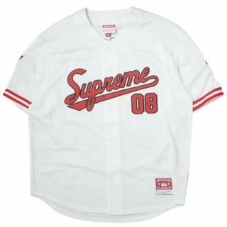 シュプリーム(Supreme)のSUPREME シュプリーム 23AW Mitchell & Ness Downtown Hell Baseball Jersey ダウンタウンヘルベースボールジャージ L WHITE WEEK5 半袖 ベースボールシャツ トップス【新古品】【中古】【SUPREME】(シャツ)