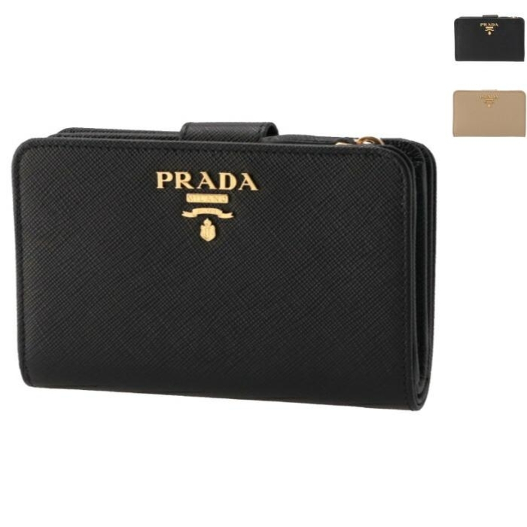 PRADA - プラダ PRADA 財布 二つ折り サフィアーノ メタル レディース