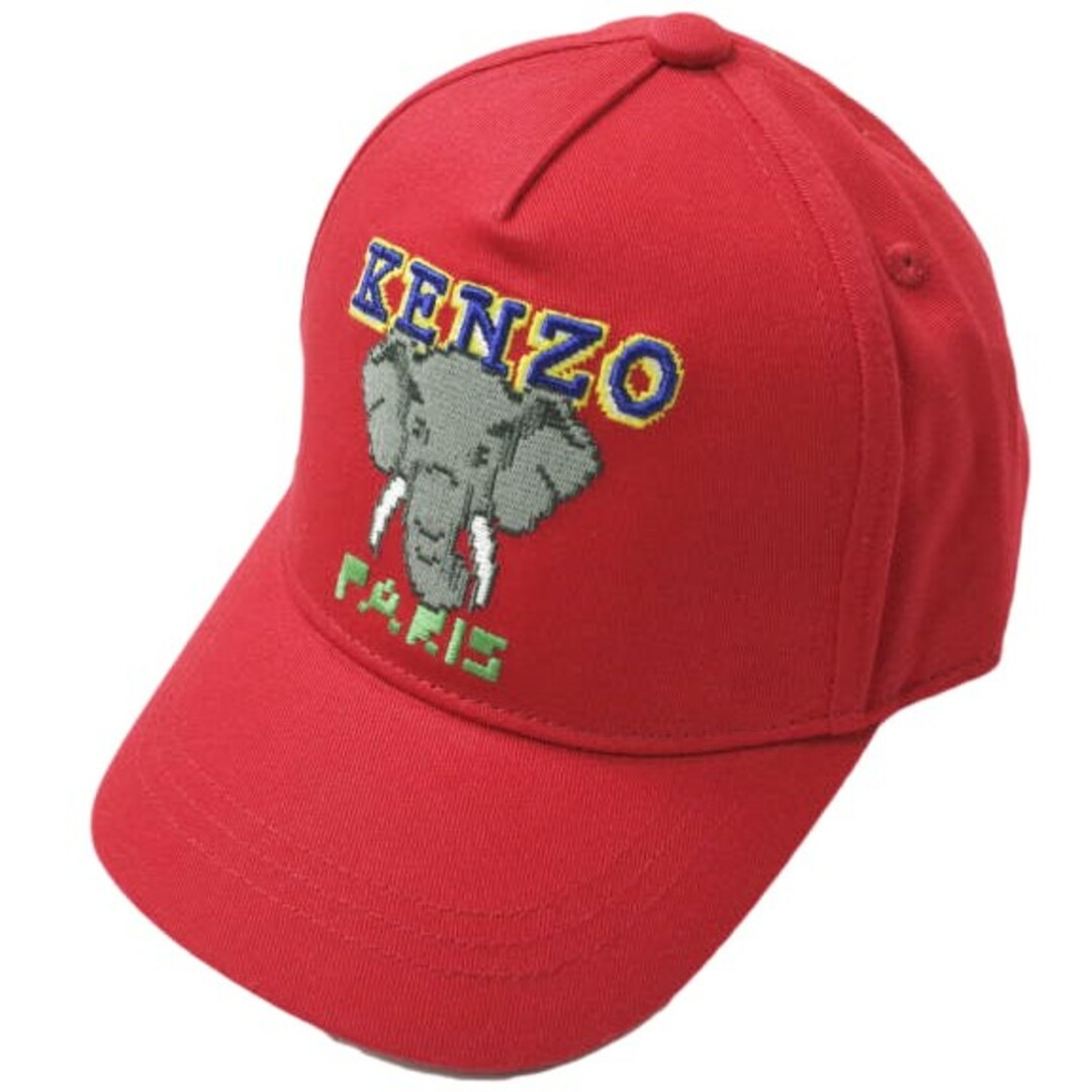 KENZO ケンゾー JUNGLE GAME EMBROIDERED BASEBALL CAP ロゴ刺繍 ベースボールキャップ LD6K21049D03 1(50) RED KIDS 帽子【新古品】【KENZO】