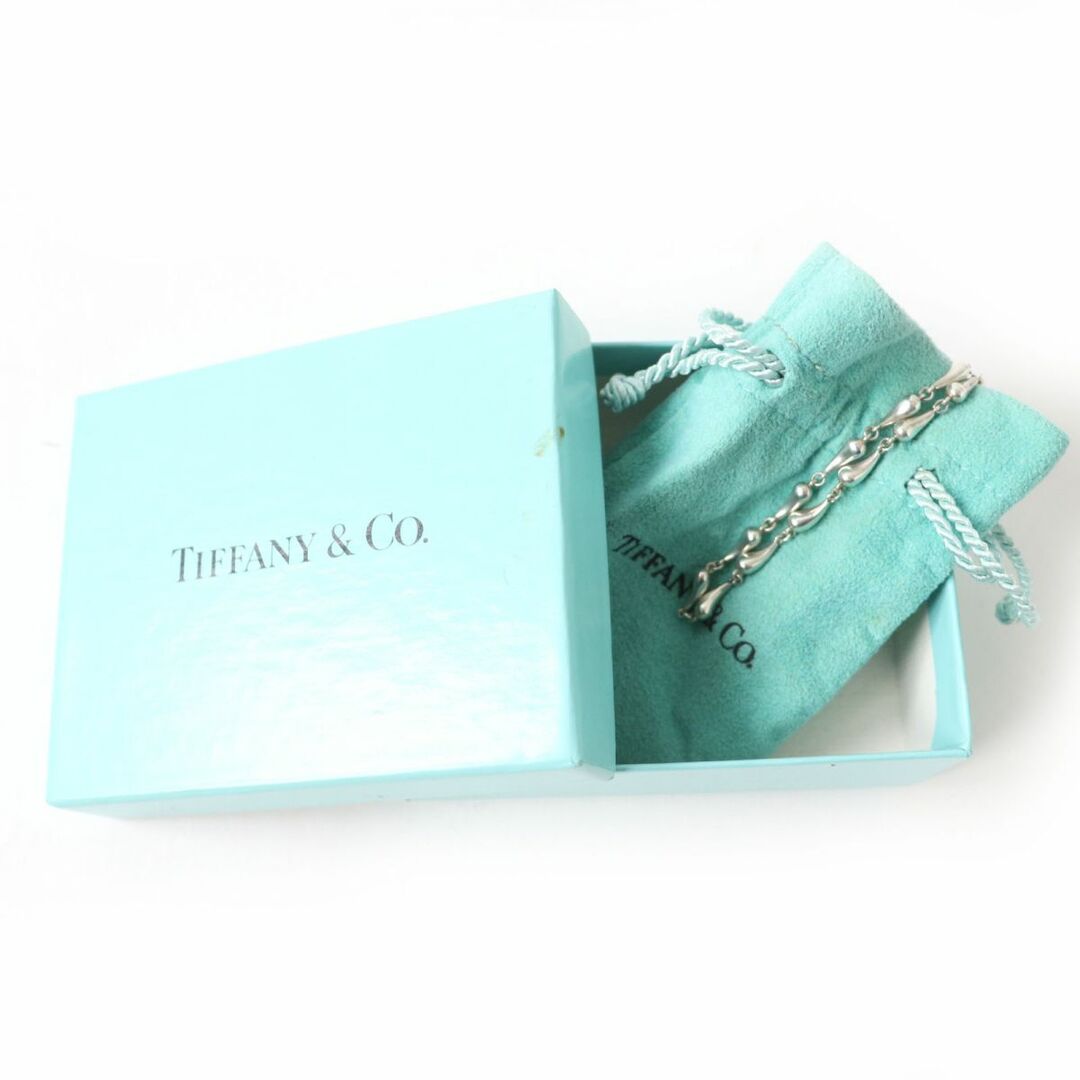 約18cm総重量良品☆TIFFANY＆Co. ティファニー ディアドロップ Ag925 ブレスレット/アクセサリー シルバー レディース 箱・保存袋付き 総重量：7.4g