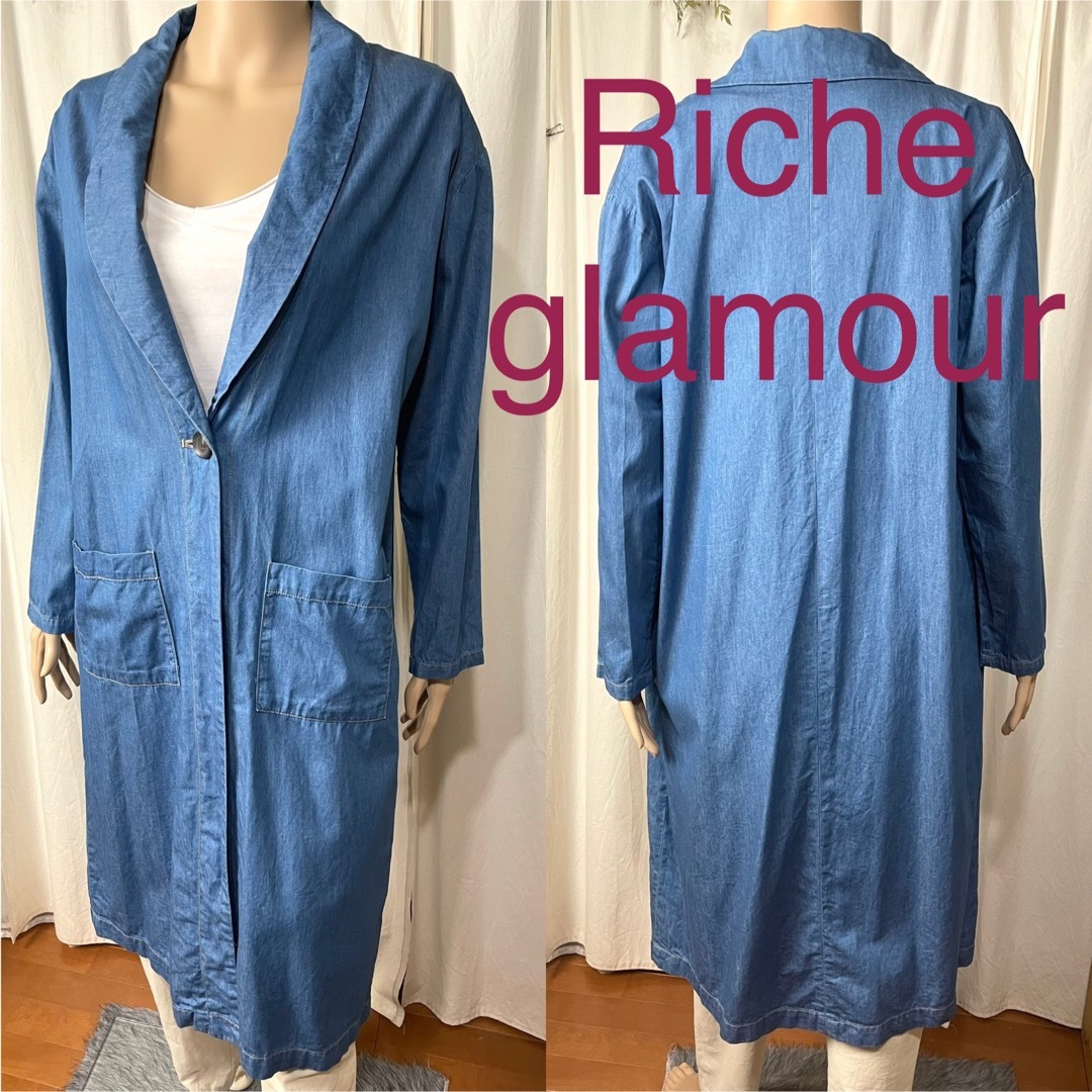 Riche glamour(リシェグラマー)のRiche glamour リシェグラマー　デニムコート レディースのジャケット/アウター(スプリングコート)の商品写真