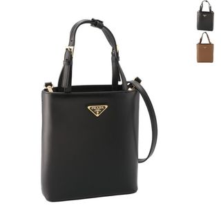 プラダ(PRADA)のプラダ PRADA レザー トート バッグ トライアングルロゴ ミニトート ショルダーバッグ 2023年秋冬新作 1BA401OOO 2AIX (ハンドバッグ)