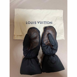 ルイヴィトン LOUIS VUITTON ゴン・ジャイアント ポップ  M73905 手袋 グローブ ウール ブラック 美品