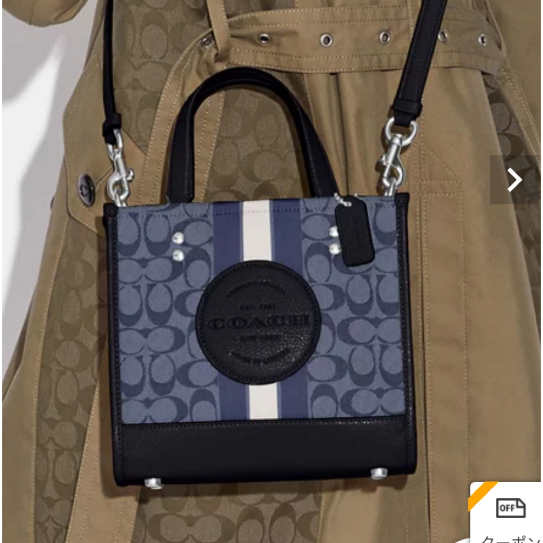 COACH コーチ デンプシー トート 22 シグネチャー ネイビー