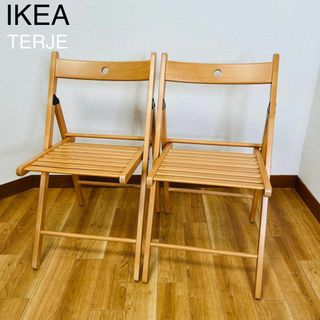 美品 IKEA テリエ TERJE 折り畳み椅子 2脚セット ビーチ材 | フリマアプリ ラクマ 美品 IKEA 折り畳み椅子 2脚セット TERJE テリエ