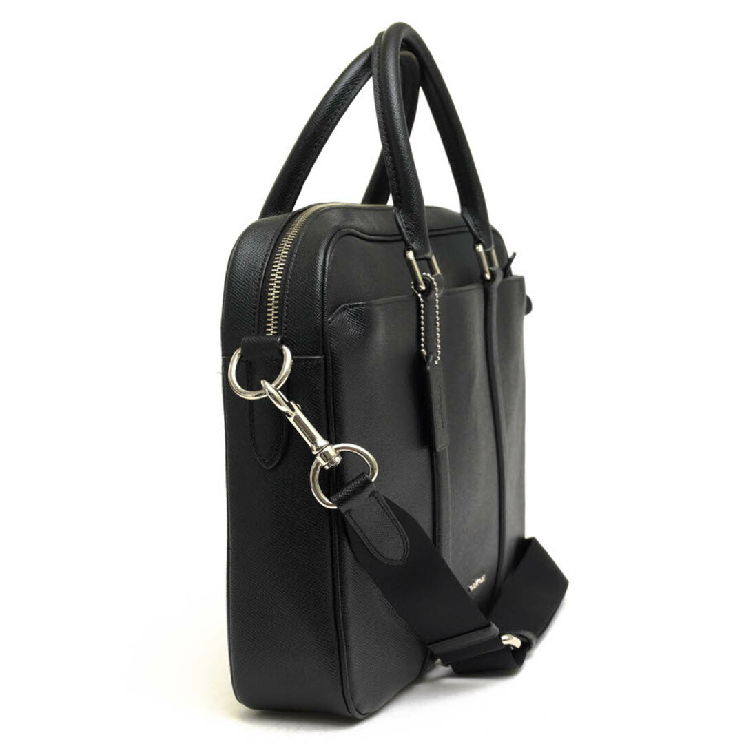 コーチ/COACH バッグ ブリーフケース ビジネスバッグ 鞄 ビジネス メンズ 男性 男性用レザー 革 本革 ブラック 黒 F59057 Perry Slim Brief In Crossgrain Leather ペリー スリムブリーフ 2WAY ショルダーバッグ