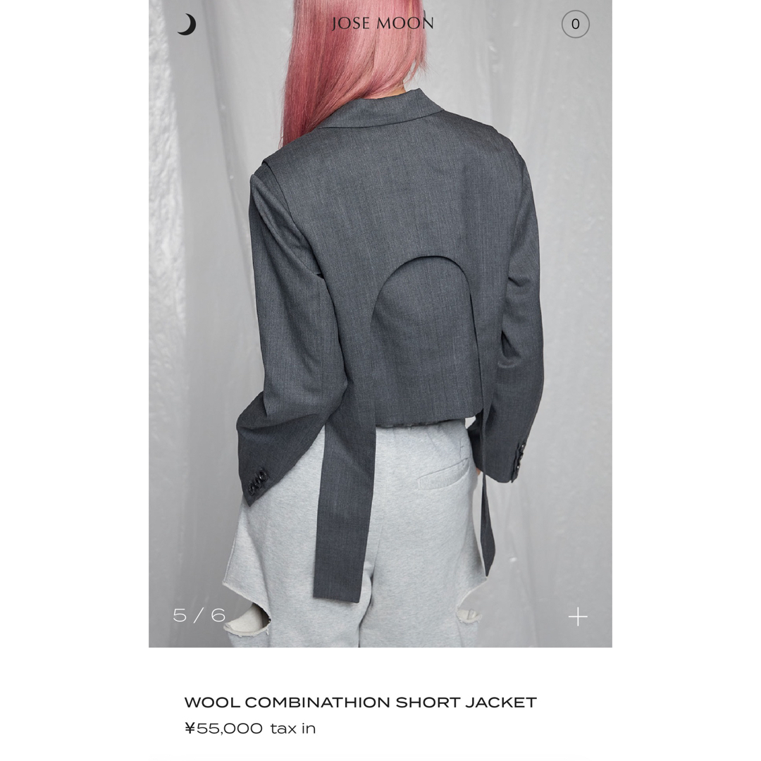 Jose moon WOOL COMBINATHION SHORT JACKET