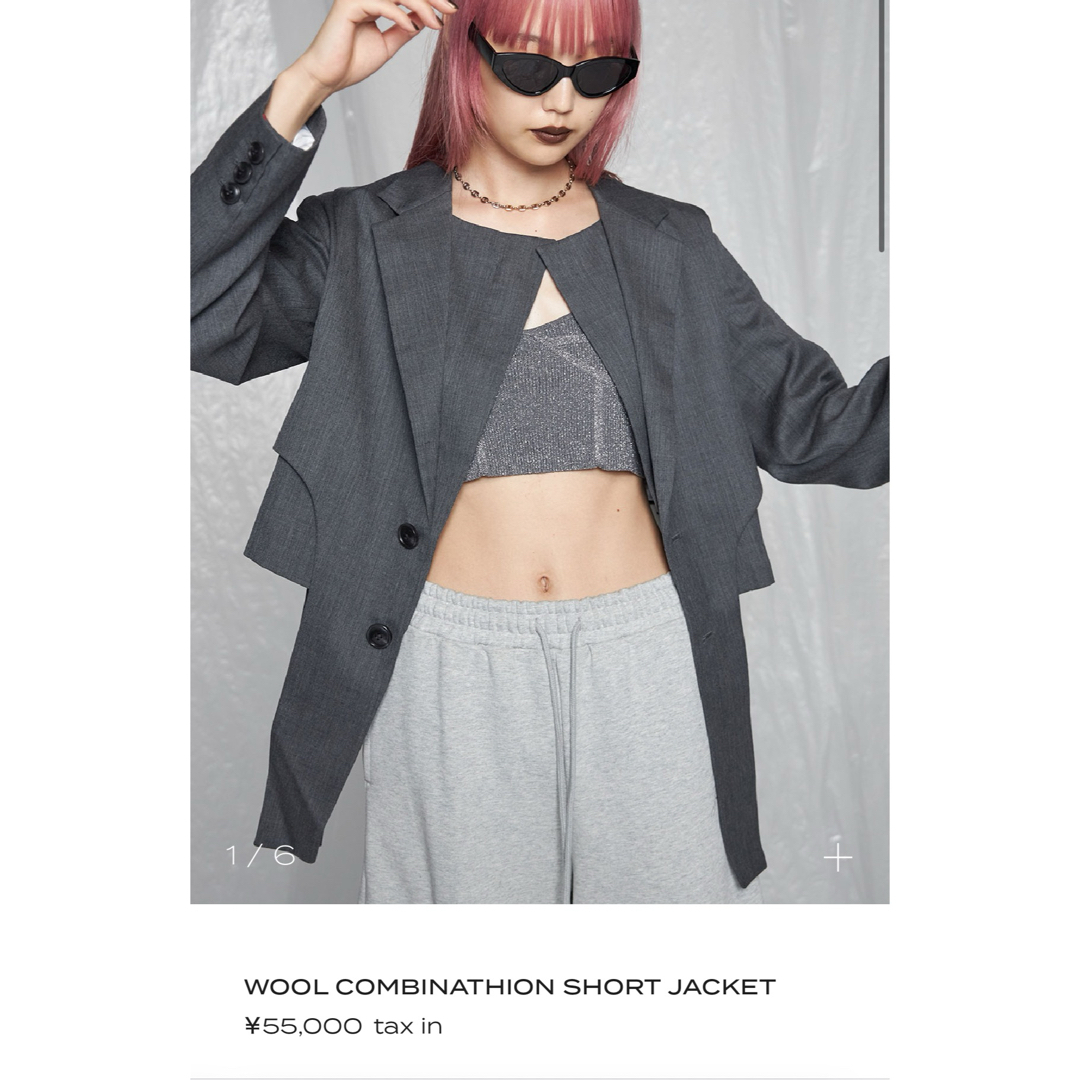 Jose moon WOOL COMBINATHION SHORT JACKET