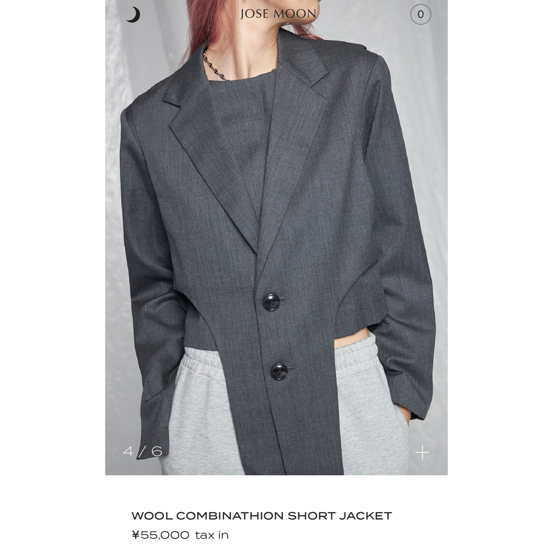 Jose moon WOOL COMBINATHION SHORT JACKET