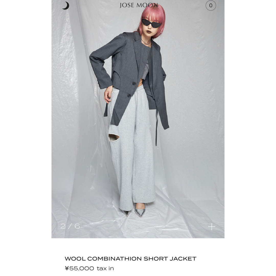 Jose moon WOOL COMBINATHION SHORT JACKET