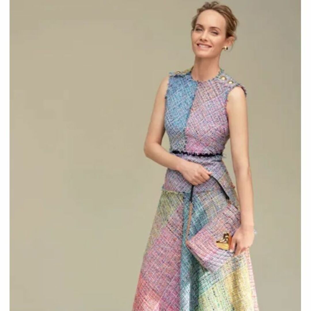 ☆ESCADA☆極美品☆プレシャス掲載☆ウール☆ツイード☆ロングワンピース-