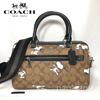 コーチ(COACH)の【新品】COACH 2way バッグ シグネチャー スヌーピー プリント(ショルダーバッグ)