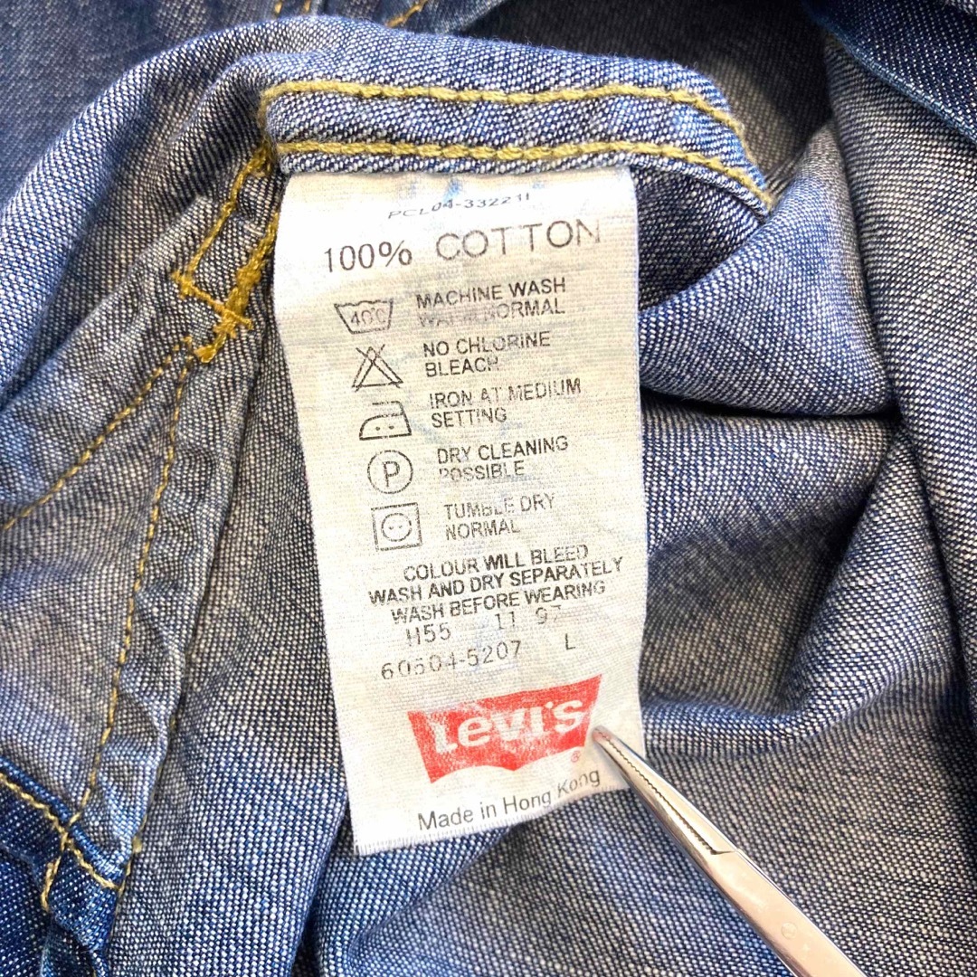 【Levi's】90s リーバイス デニムウエスタンシャツ ロングホーンモデル