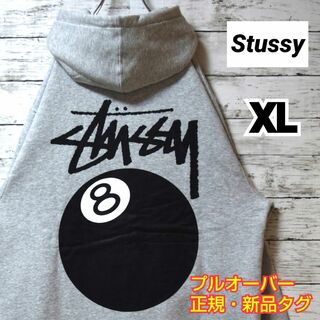 STUSSY - 【ステューシー】正規・新品タグ ビッグロゴ 8ボール グレー