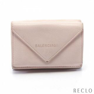 バレンシアガ(Balenciaga)のペーパーミニウォレット コンパクトウォレット 三つ折り財布 レザー ライトピンク(財布)