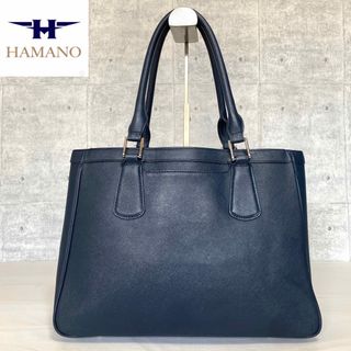 ハマノヒカクコウゲイ(濱野皮革工藝/HAMANO)の【HAMANO】濱野皮革工藝 ポトフ ネイビー レザー A4 ハンドバッグ(ハンドバッグ)