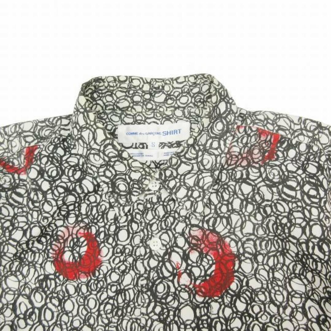 美品 04AW コムデギャルソンシャツ 総柄 プリント シャツ 長袖 Sの通販