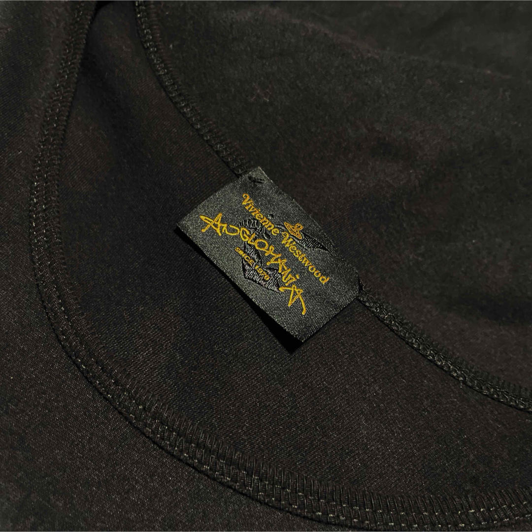 ANGLOMANIA（Vivienne Westwood）(アングロマニア)のヴィヴィアンウエストウッド【美品】ロゴ プリント 変形 カットソー ワンピース レディースのワンピース(ひざ丈ワンピース)の商品写真