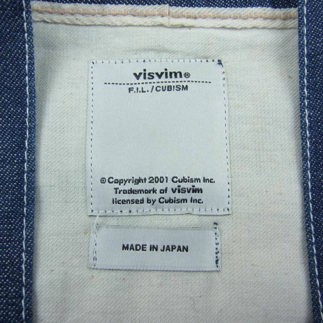 VISVIM ビズビム 長袖シャツ 14AW 0114405007001 SS LHAMO SHIRT ONE WASH ラモシャツ ワンウォッシュ デニム シャツ インディゴブルー系 2