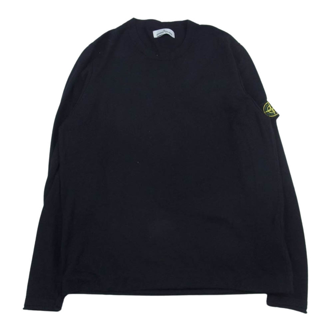 約70cm身幅STONE ISLAND ストーンアイランド 7615502B0 ROUND NECK KNITS ラウンド ネック ニット ワッペン ロゴ セーター ブラック系 XL