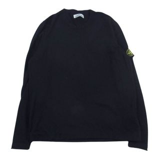 ストーンアイランド(STONE ISLAND)のSTONE ISLAND ストーンアイランド 7615502B0 ROUND NECK KNITS ラウンド ネック ニット ワッペン ロゴ セーター ブラック系 XL【中古】(ニット/セーター)